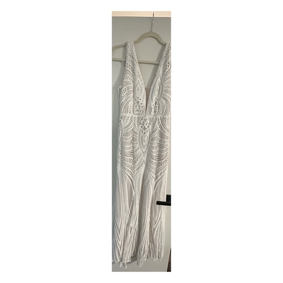 Lulus Splendorous Love white and Beige Sequin Maxi - Picture 4 of 8